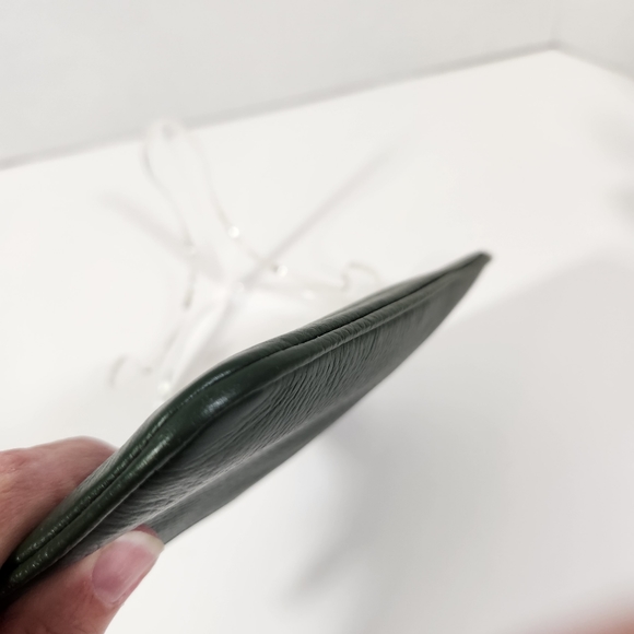 Michael kors hunter green leather jet set wristlet clutch pouch zip close - Picture 6 of 8